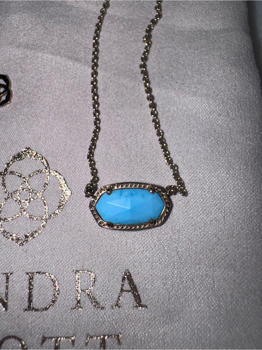 Kendra Scott Necklace with Turquoise Blue Pendant